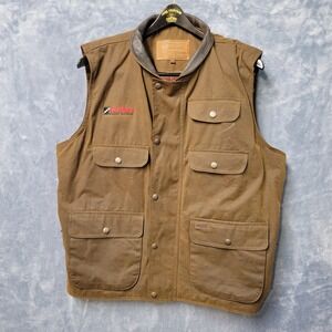 Outback Trading Company Overlander‎ Vest Mens XL Brown Waxed Cotton Workwear